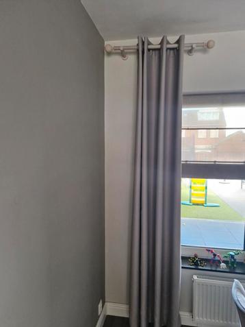 Taupe 4 stuks verduisteringsgordijnen incl roede beschikbaar voor biedingen