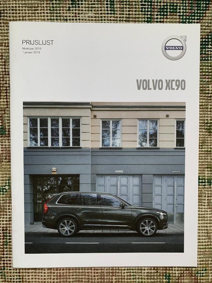 Nederlandse prijslijst Volvo XC90 2019, Boeken, Auto's | Folders en Tijdschriften, Nieuw, Volvo, Ophalen of Verzenden