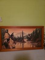 Schilderij Native Americans en Arend, Antiek en Kunst, Ophalen of Verzenden