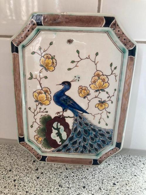 Antiek Plateelbakkerij Tellus Delft Wandbord Unica Vogel Dec, Antiek en Kunst, Antiek | Wandborden en Tegels, Ophalen of Verzenden