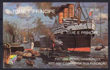 B382 - Sao Tomé E Principe michel blok 201 gestempeld , Boeg beschikbaar voor biedingen