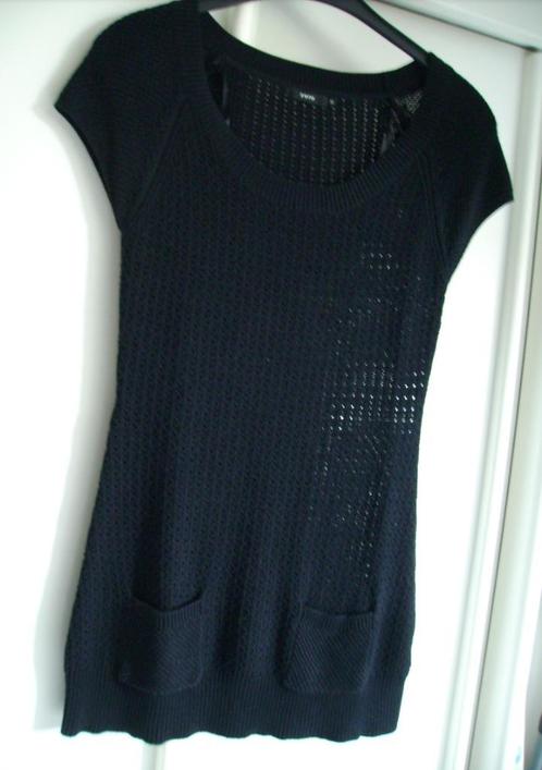 Zero los gebreide top / tuniek maat 38, Kleding | Dames, Tops, Zo goed als nieuw, Maat 38/40 (M), Zwart, Korte mouw, Ophalen of Verzenden