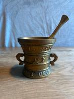 Antieke Vijzel met Stamper - Brons, Ophalen of Verzenden, Brons