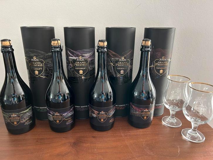 Hertog Jan Grand Prestige Vatgerijpt 2024 Whiskey editie, Verzamelen, Biermerken, Zo goed als nieuw, Flesje(s), Hertog Jan, Ophalen of Verzenden