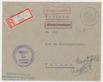 Aangetekend Feldpost Amsterdam - Velsen  1943 - WOII, Brief, Verzenden