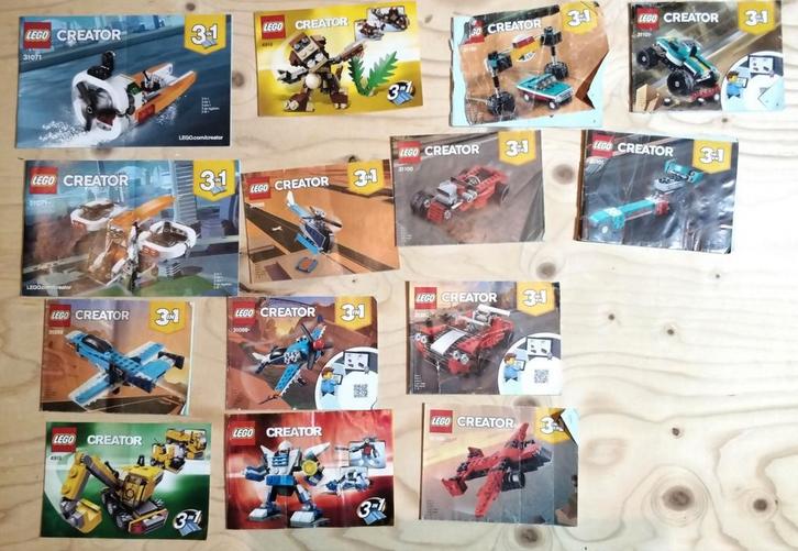 Partij lego creator boekjes., Kinderen en Baby's, Speelgoed | Duplo en Lego, Gebruikt, Lego, Losse stenen, Ophalen of Verzenden