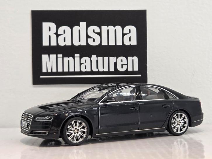 Audi A8 quattro - Phantom Black - 1:43 Spark, Hobby en Vrije tijd, Modelauto's | 1:43, Zo goed als nieuw, Auto, Overige merken