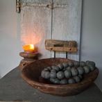 Landelijke houten schaal poer kandelaar ornament *Etage3*, ,, Ophalen of Verzenden, Zo goed als nieuw, ,