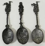 1850 3x antieke Tin tinnen lepels Huwelijks lepel Jan steen, Antiek en Kunst, Antiek | Tin, Ophalen of Verzenden