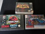 3 Video doosjes (Jurassic Park / Doom 64 / Turtles) SNES N64, Spelcomputers en Games, Games | Nintendo Super NES, 1 speler, Ophalen of Verzenden