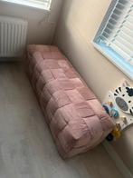 Velvet oud roze poef bankje, Huis en Inrichting, Slaapkamer | Slaapbanken, Ophalen, Zo goed als nieuw