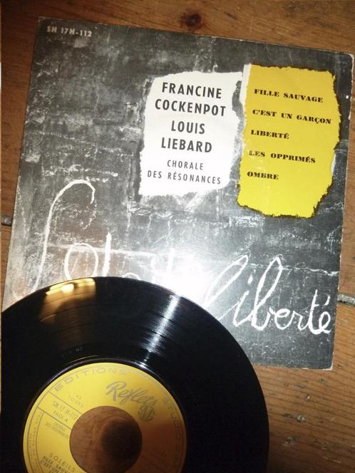 EP FRANCINE COCKENPOT fille sauvage 1963, Cd's en Dvd's, Vinyl Singles, Gebruikt, EP, Pop, 7 inch, Ophalen of Verzenden