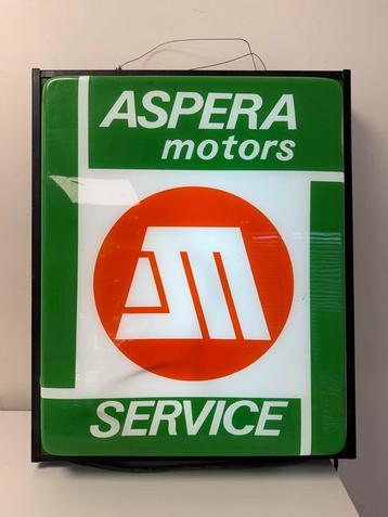 Aspera Motors Lichtbak - Vintage Garagebord beschikbaar voor biedingen