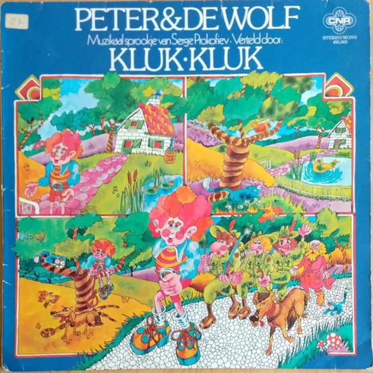 L.P. (1974) Peter & de Wolf verteld door Kluk Kluk, Cd's en Dvd's, Vinyl | Kinderen en Jeugd, Gebruikt, Verhaal of Sprookje, 3 tot 5 jaar