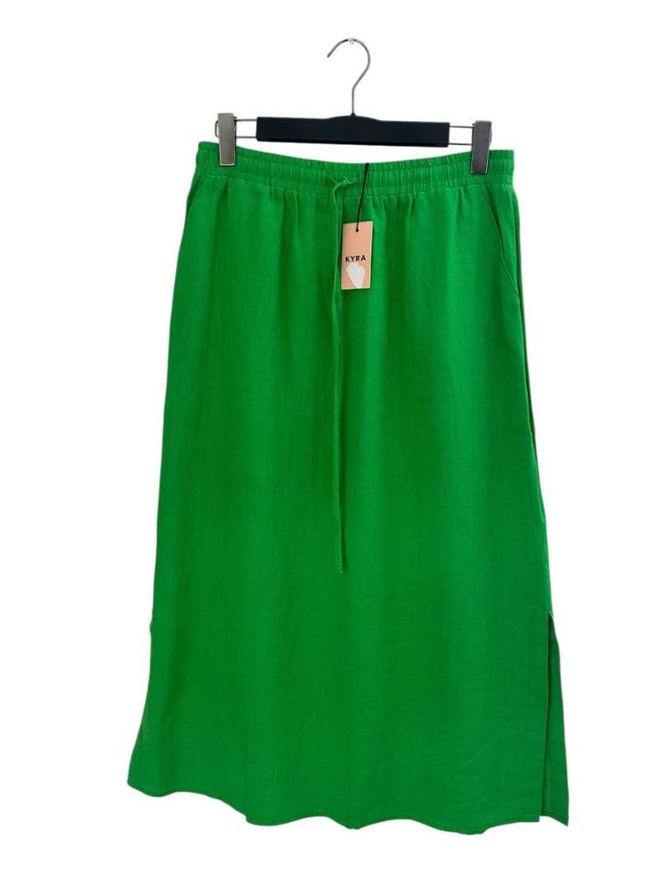 Kyra rok NIEUW M, Kleding | Dames, Rokken, Nieuw, Maat 38/40 (M), Groen, Onder de knie, Ophalen of Verzenden