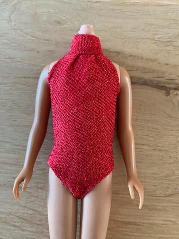 Vintage Barbie Skipper Badpak Rood beschikbaar voor biedingen