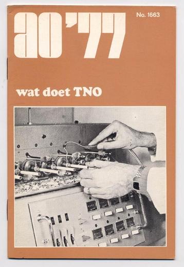 Wat doet TNO - wetenschappelijk onderzoek - Jochems 1977 beschikbaar voor biedingen