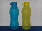 Tupperware Ecofles / Eco Fles 750 ml. Blauw / Lime, Ophalen of Verzenden, Nieuw, Blauw, Overige typen
