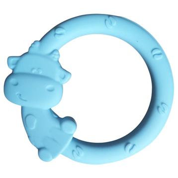 Zachte silliconen bijtring koe blauw beschikbaar voor biedingen