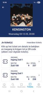 Kensington, 2 tickets voor 3 december, Tickets en Kaartjes, Twee personen, December