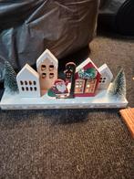 houten kerstdorp taffereel kerst, Diversen, Kerst, Ophalen of Verzenden, Zo goed als nieuw