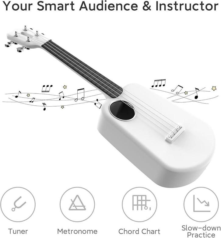 Populele 2. Elektrische Smart Ukukele met App, Muziek en Instrumenten, Snaarinstrumenten | Overige, Zo goed als nieuw, Ukelele