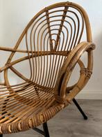Jaren 60 rotan stoel 100%, Ophalen, Zo goed als nieuw, Bruin, Eén