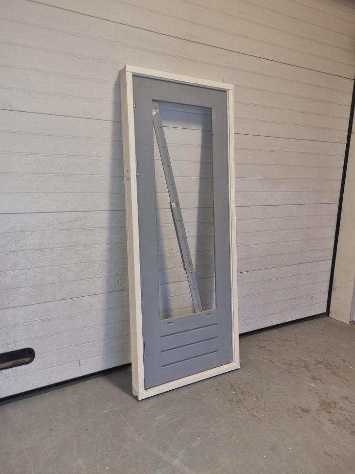 Meranti achter of balkon schuurdeur met kozijn HARDHOUT, Doe-het-zelf en Verbouw, Deuren en Horren, Nieuw, Buitendeur, 215 cm of meer