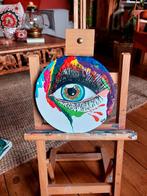 Zeer klein rond schilderij, Antiek en Kunst, Ophalen