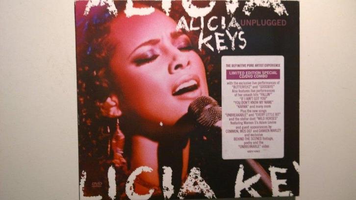 Alicia Keys - Unplugged (CD + DVD), Cd's en Dvd's, Cd's | R&B en Soul, Zo goed als nieuw, Soul of Nu Soul, 1980 tot 2000, Ophalen of Verzenden