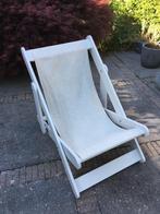Houten tuinstoel - ligstoel, Ophalen, Gebruikt, Hout