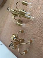 Tweetal vintage messing kroonluchters, Huis en Inrichting, Lampen | Kroonluchters, Ophalen of Verzenden, Zo goed als nieuw