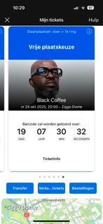 Black coffee ziggo dome 24 oktober, Tickets en Kaartjes, Concerten | Pop, Twee personen, Oktober