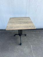 15 stuks horeca bistro terrastafels 70x70 cm houtlook 3 teen, Ophalen, Zo goed als nieuw