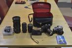 Zenit en Praktica camera met wat lenzen, Ophalen, Gebruikt, Spiegelreflex, Overige Merken