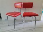 kleine, rode kinderstoeltjes retro vintage stijl., Ophalen of Verzenden, Zo goed als nieuw, Stoel(en)