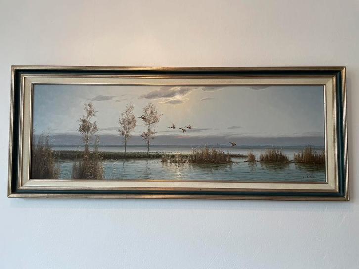 Uniek Schilderij Gien Brouwer 120x40, Antiek en Kunst, Kunst | Schilderijen | Klassiek, Ophalen