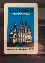 Sluitzegel stads promotie VVV Zutphen, Postzegels en Munten, Postzegels | Nederland, Ophalen of Verzenden, T/m 1940, Gestempeld