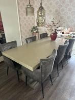 Eetkamer tafel + stoelen, Huis en Inrichting, Ophalen, Gebruikt, Metaal, Landelijk