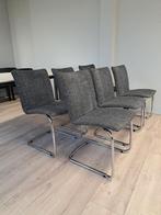 *Nieuwstaat* 6 schitterende Leolux Freyr eettafel stoelen, Huis en Inrichting, Nieuw, Vijf, Zes of meer stoelen, Grijs, Design