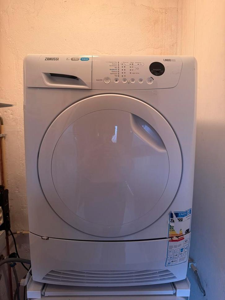 Zanussi Lindo300 Droger - 8kg, Witgoed en Apparatuur, Wasdrogers, Gebruikt, Condens, Voorlader, 6 tot 8 kg, 85 tot 90 cm, Anti-kreukfase