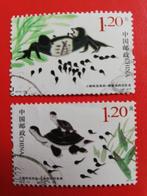 China 2013, 2 pzs sea life, Postzegels en Munten, Postzegels | Azië, Oost-Azië, Verzenden, Gestempeld