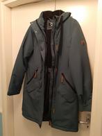 Blauwe outdoor jas, waterdicht + winddicht, Travelin maat 38, Maat 38/40 (M), Blauw, Travelin, Ophalen of Verzenden