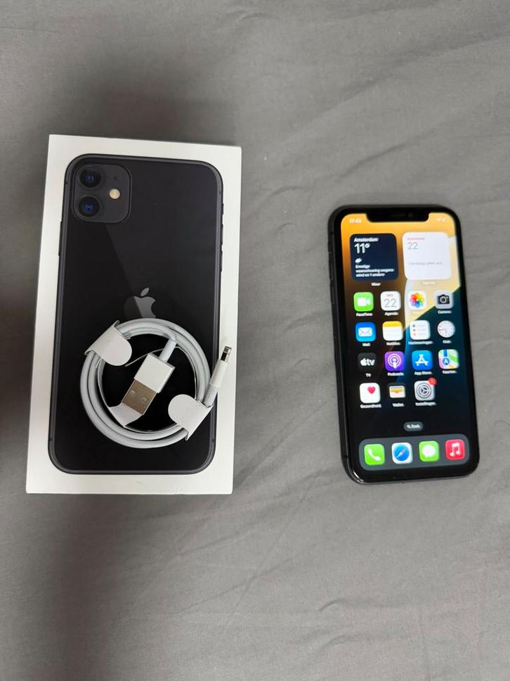 Apple Iphone 11 - 128 GB - 100% - Garantie, Telecommunicatie, Mobiele telefoons | Apple iPhone, Zo goed als nieuw, 128 GB, iPhone 11
