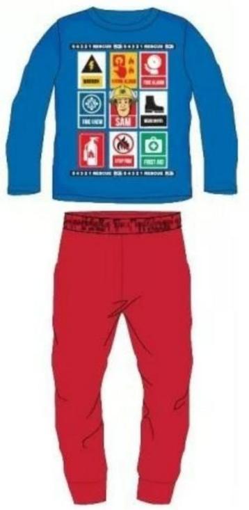Brandweerman Sam Pyjama - Blauw/Rood - Maat 128 - 134 beschikbaar voor biedingen
