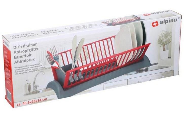 alpina Afdruiprek - 45,5 x 25 x 14 CM -Verwijderebare Lekbak, Huis en Inrichting, Overige Huis en Inrichting, Nieuw, Ophalen of Verzenden
