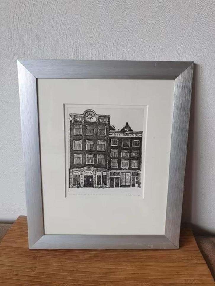ets Pr Hendrikkade 26 Amsterdam De Ster gesign en genum., Antiek en Kunst, Kunst | Etsen en Gravures, Ophalen