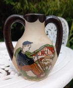 Handbeschilderd vaasje van Gaïtaud.R Grès L`art Basque, Ophalen of Verzenden