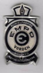 BALHOOFDPLAATJE EMPO RIJWIELFABRIEK VORDEN HOLLAND FIETS ZWA, Verzenden, Gebruikt