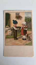 PAULI EBNER. JONGEN,meisje,pop,schaal fruit,hondje, Ophalen of Verzenden, 1920 tot 1940, Gelopen, Overige thema's